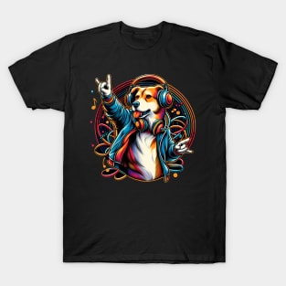 Dancing Dog With Headphone T-Shirt